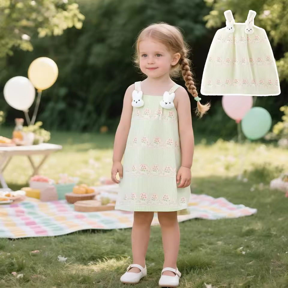 Baby Girl Dress Summer Cartoon Cotton Strap Dress Cute Beach Baby Dress Baby Girl Clothing