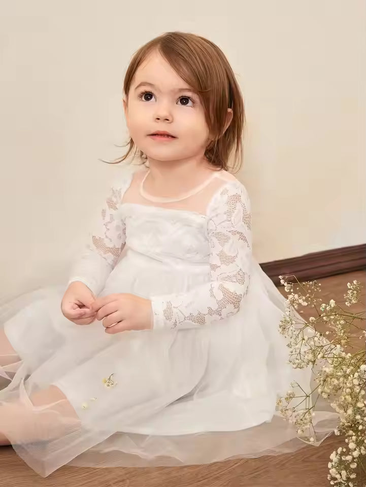 Baby Christening Stuff Dress Baby Dress Girls Party Birthday Wedding Princess White Dresses for girl