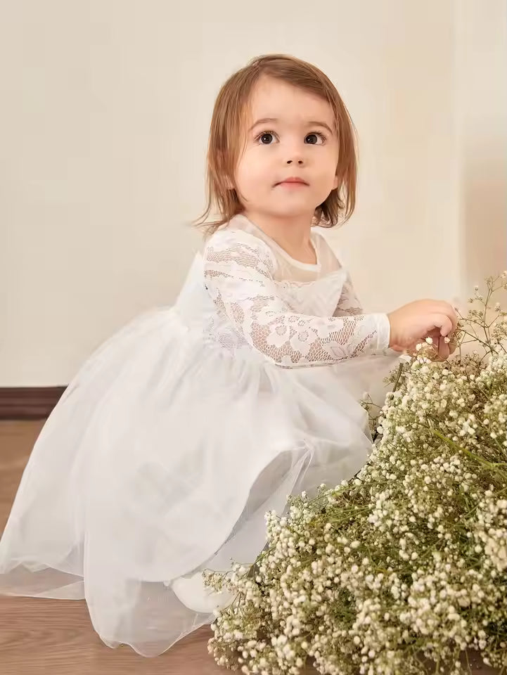 Baby Christening Stuff Dress Baby Dress Girls Party Birthday Wedding Princess White Dresses for girl