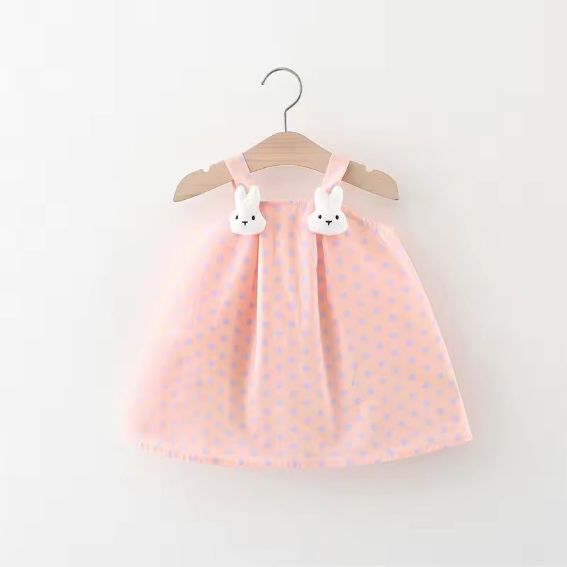 Baby Girl Dress Summer Cartoon Cotton Strap Dress Cute Beach Baby Dress Baby Girl Clothing
