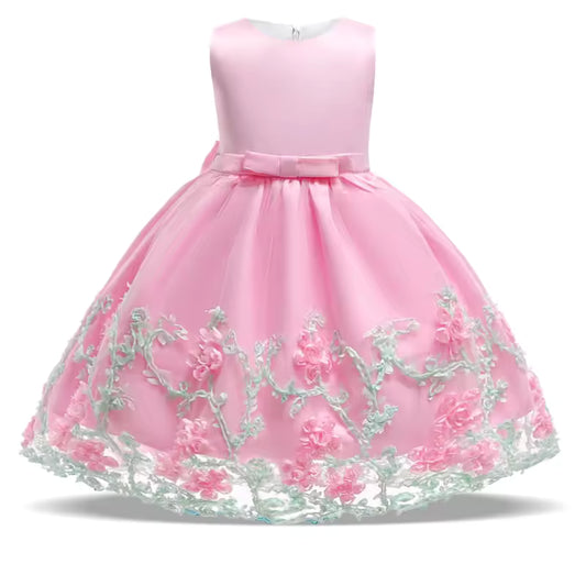 Summer Flower Girls Party Dresses Bridemaids Wedding Tulle Birthday Princess Kids Dress for Girls Pageant Gown Children Clothing