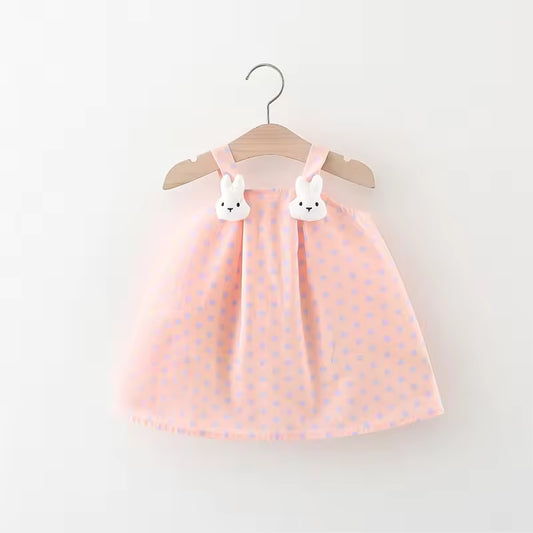Baby Girl Dress Summer Cartoon Cotton Strap Dress Cute Beach Baby Dress Baby Girl Clothing